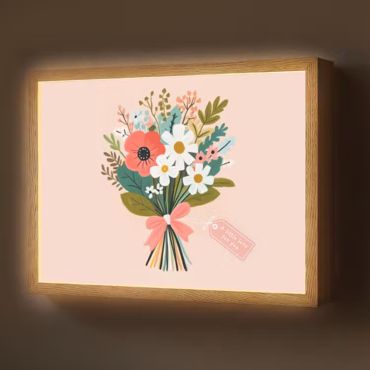 Lightbox - Wandlamp - Boeket - Strikje - Kaartje - Quote — 1