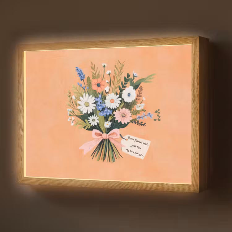 Lightbox - Wandlamp - Boeket - Strikje - Quote — 1