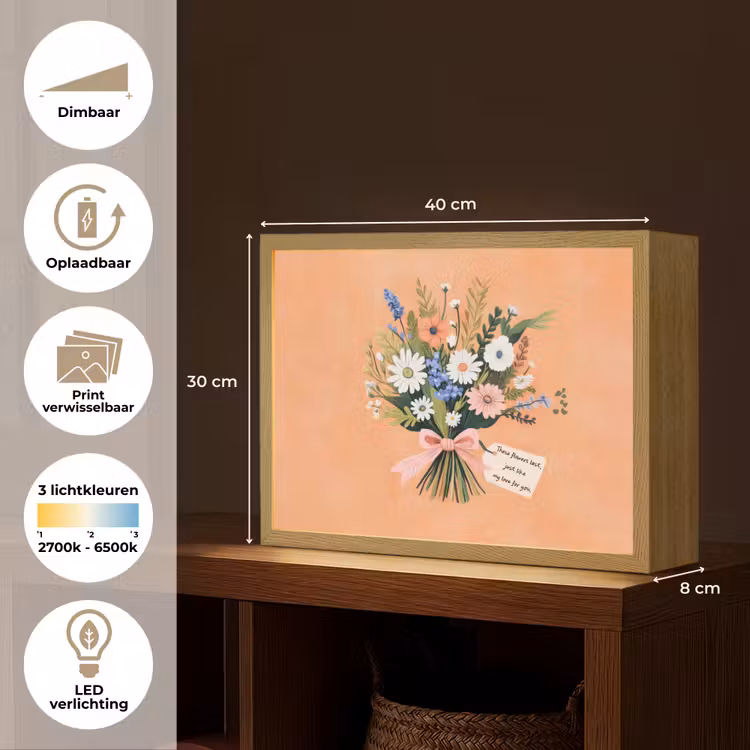 Lightbox - Wandlamp - Boeket - Strikje - Quote — 10