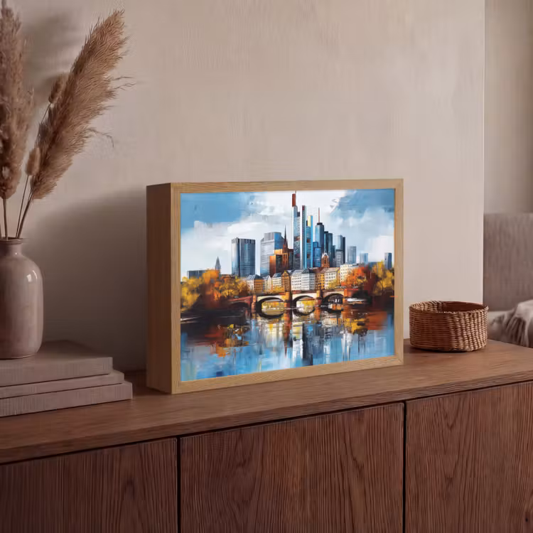 Lightbox - Wandlamp - Bomen Frankfurt- Stad - Skyline - Brug — 4
