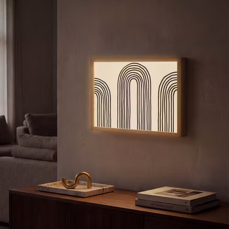 Lightbox - Wandlamp - Boogvormen - Zwart - Strak — 2