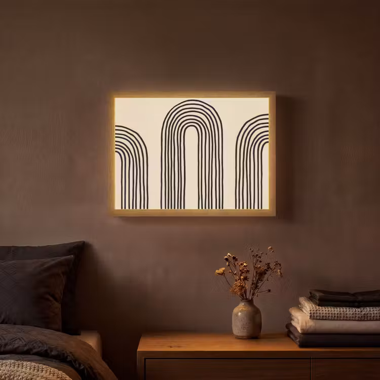 Lightbox - Wandlamp - Boogvormen - Zwart - Strak — 3
