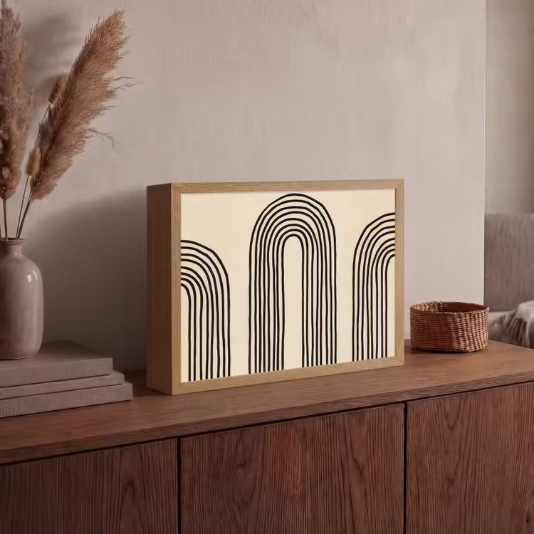 Lightbox - Wandlamp - Boogvormen - Zwart - Strak — 4
