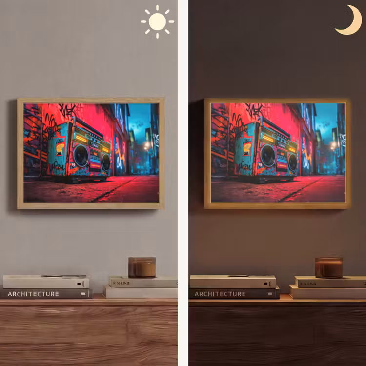 Lightbox - Wandlamp - Boombox - Rood - Graffiti - Neon — 6