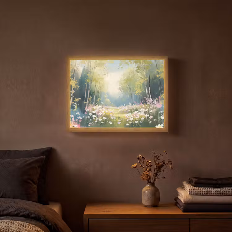 Lightbox - Wandlamp - Bos - Schilderstijl - Kleurrijk — 3
