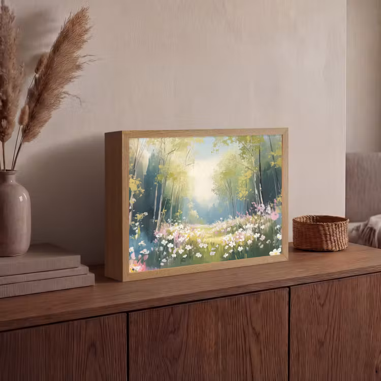 Lightbox - Wandlamp - Bos - Schilderstijl - Kleurrijk — 4