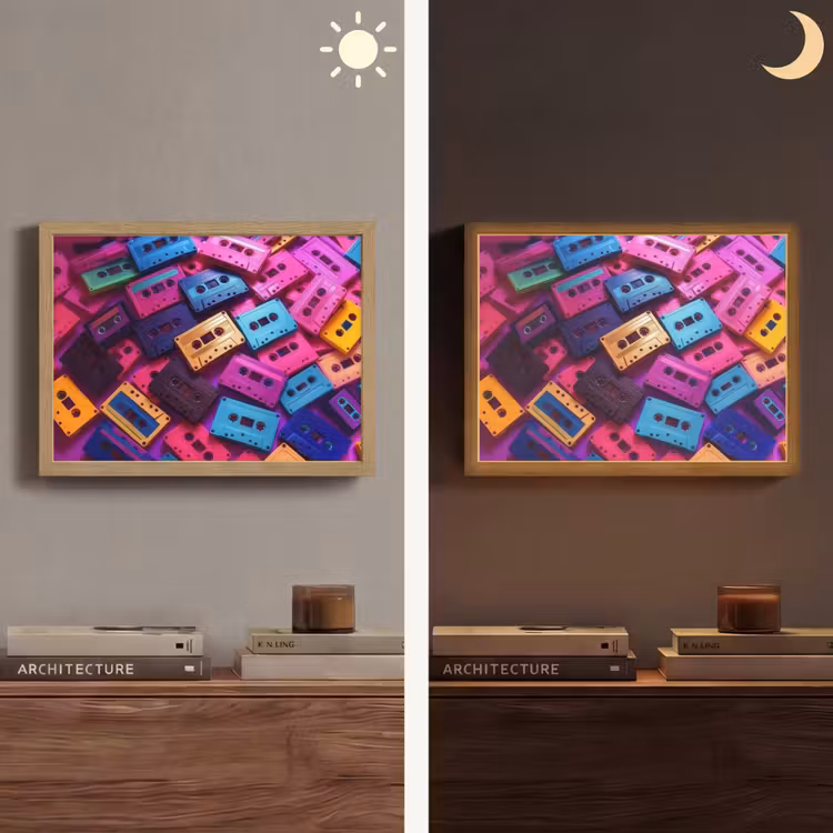 Lightbox - Wandlamp - Cassetteband - Kleurrijk - Energiek — 6