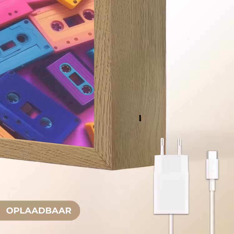 Lightbox - Wandlamp - Cassetteband - Kleurrijk - Energiek — 7
