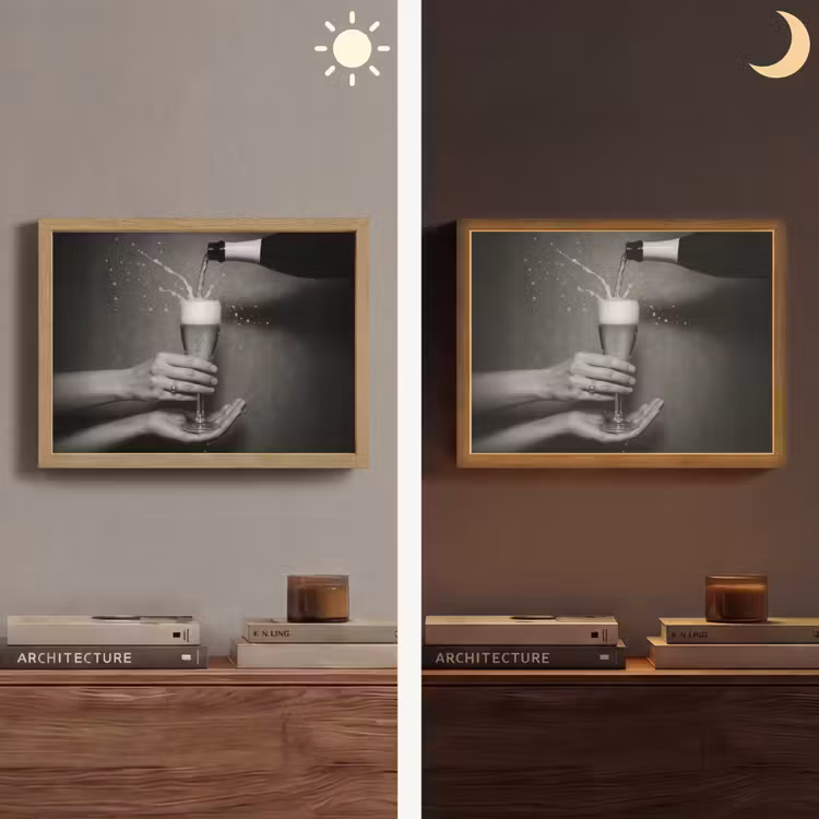 Lightbox - Wandlamp - Champagnefles - Glas - Minimalistisch - Spetters — 6