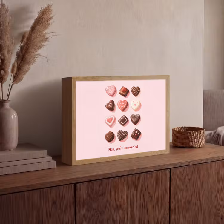 Lightbox - Wandlamp - Chocolaatjes - Hartvormig - Liefste — 4