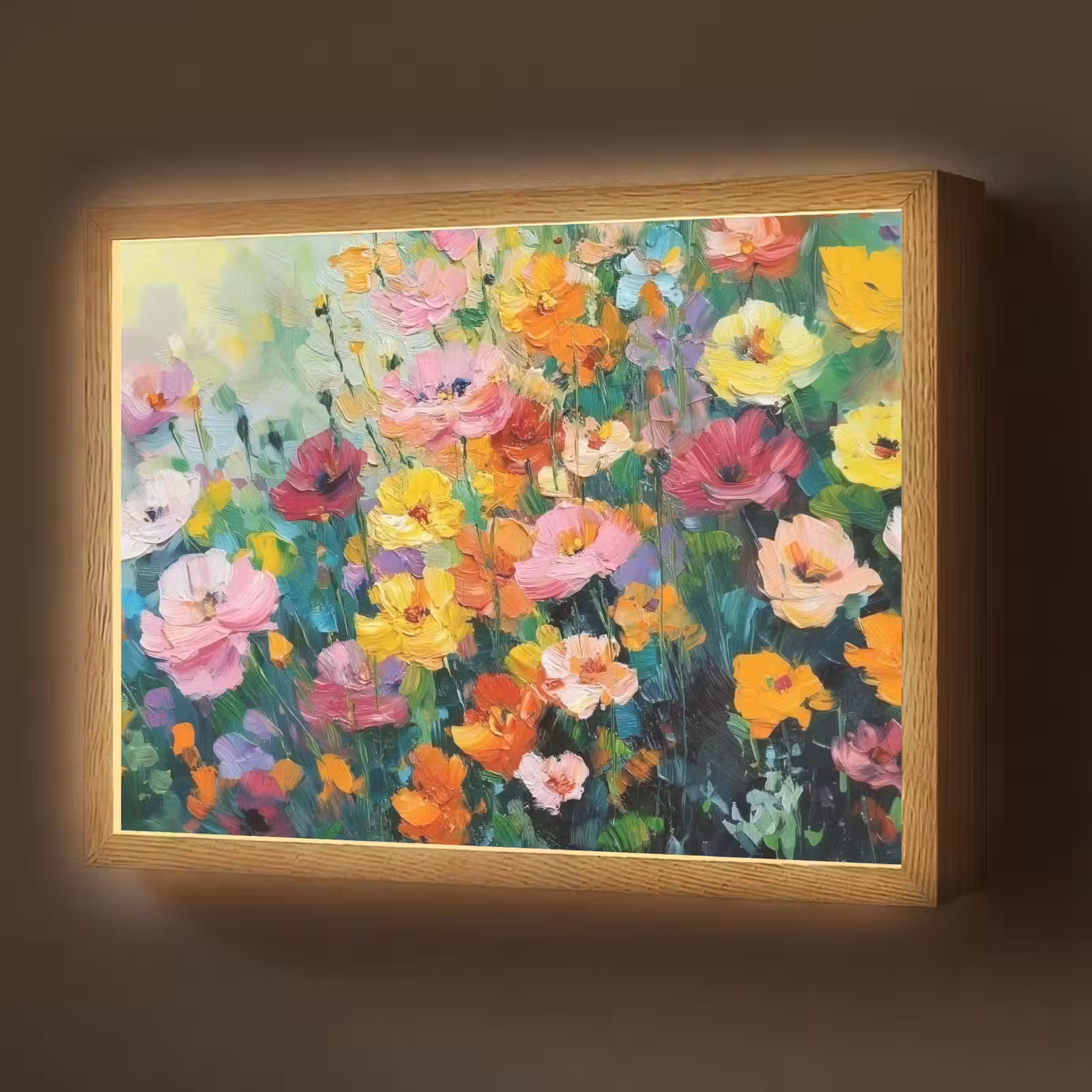 Lightbox - Wandlamp - Bloemen explosie - Heldere kleuren - Vrolijk — 1