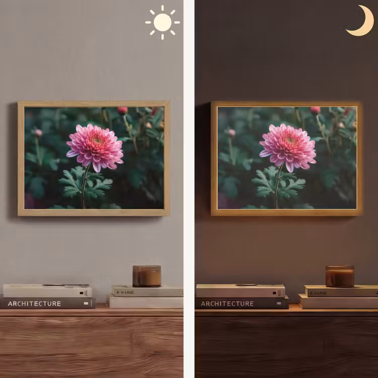 Lightbox - Wandlamp - Blad - Chrysant - Roze - Schaduw — 6