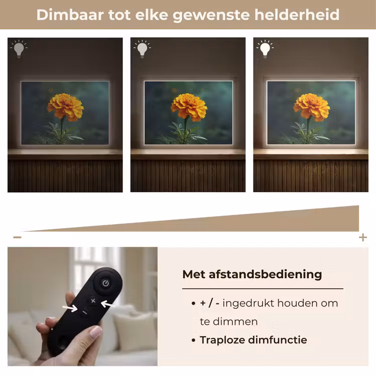 Lightbox - Wandlamp - Bloemblaadjes - Afrikaan - Oranje - Wazig — 9