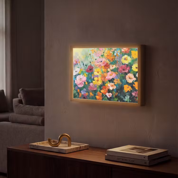 Lightbox - Wandlamp - Bloemen explosie - Heldere kleuren - Vrolijk — 2
