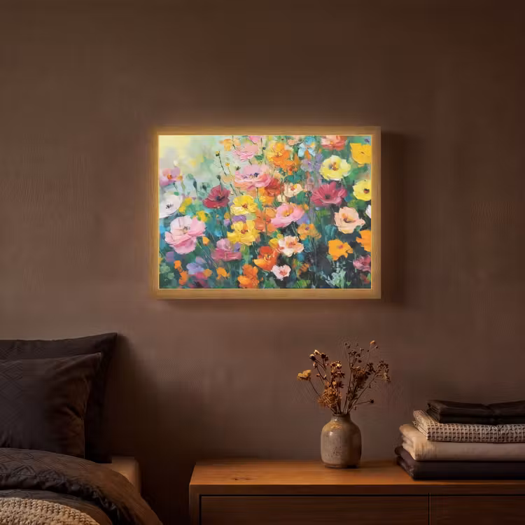 Lightbox - Wandlamp - Bloemen explosie - Heldere kleuren - Vrolijk — 3