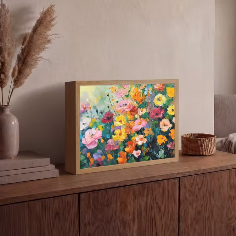 Lightbox - Wandlamp - Bloemen explosie - Heldere kleuren - Vrolijk — 4
