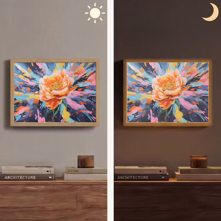 Lightbox - Wandlamp - Bloemexplosie - Felle spatten - Dynamisch — 6