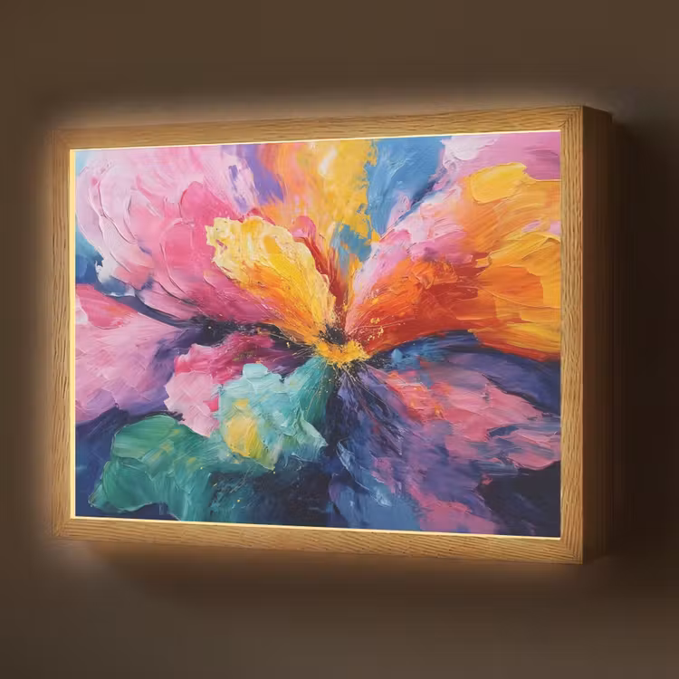 Lightbox - Wandlamp - Bloemexplosie - Veelkleurig - Bewegend — 1