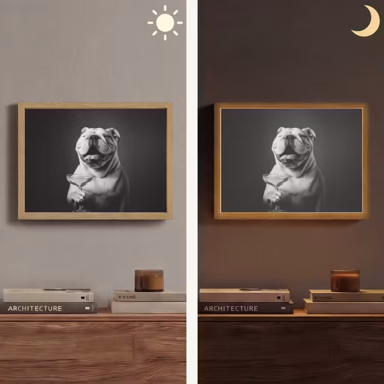 Lightbox - Wandlamp - Buldog - Hond - Glas — 6