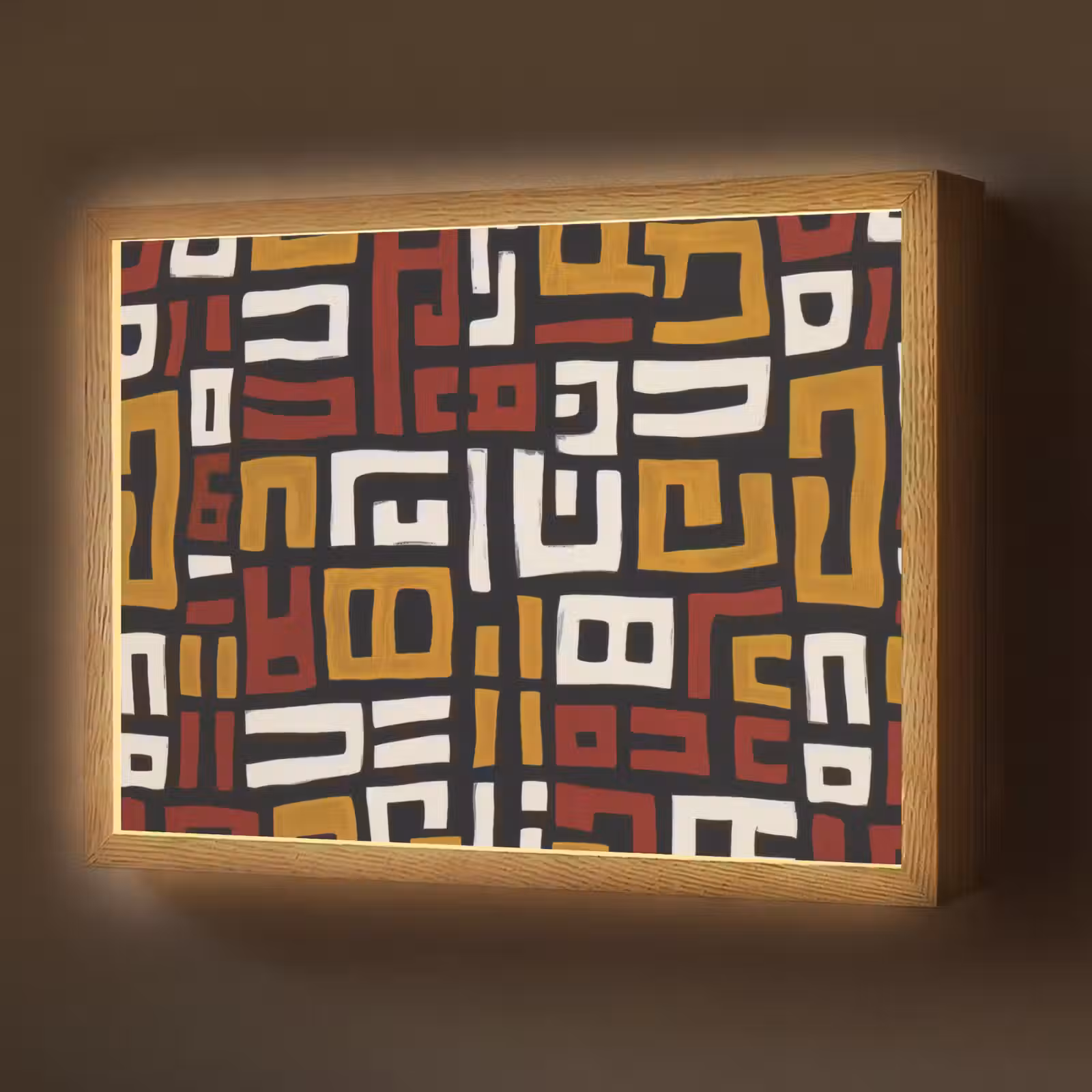 Lightbox - Wandlamp - Abstract - Patroon - Rood — 1