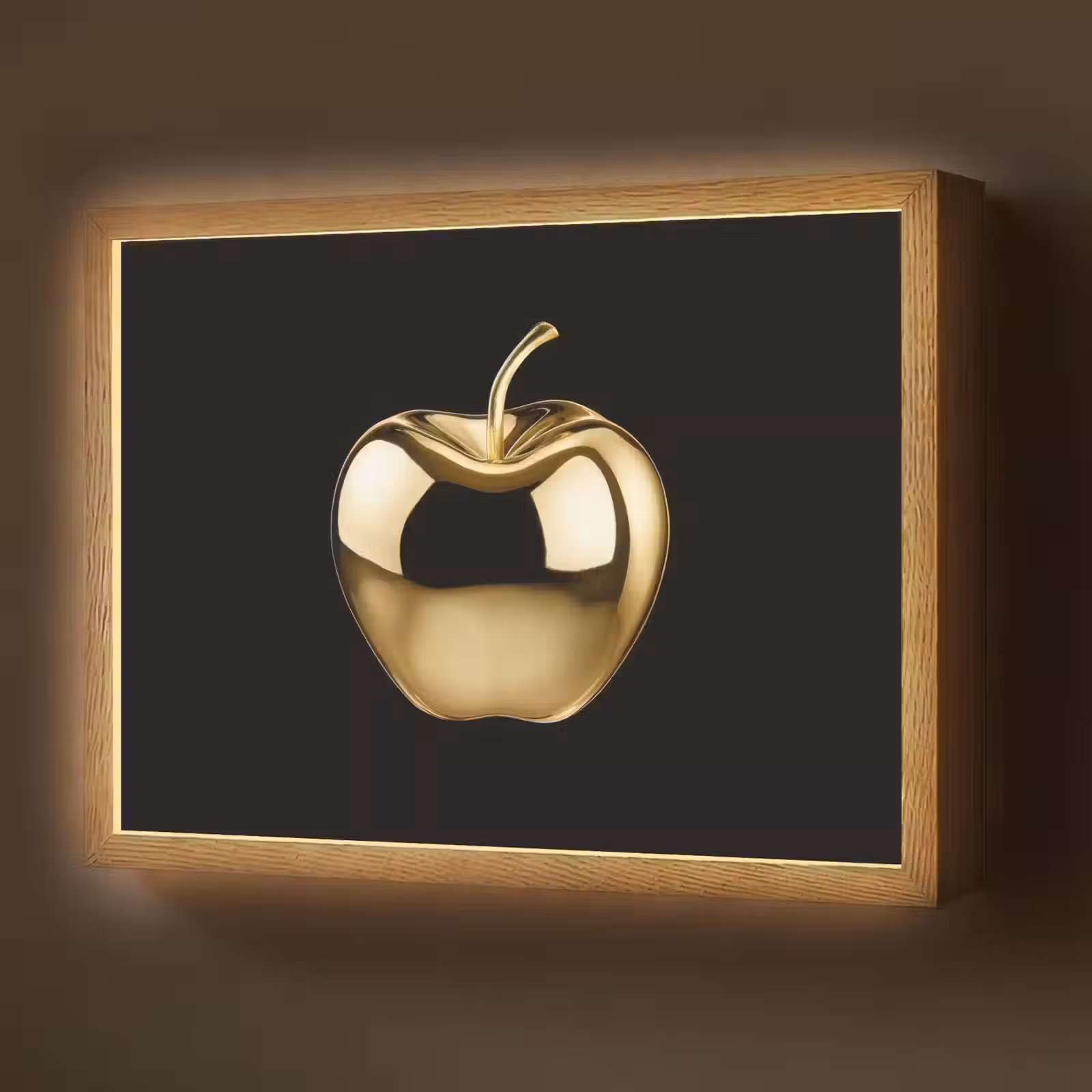 Lightbox - Wandlamp - Appel - Goud - Chrome - Zwart — 1