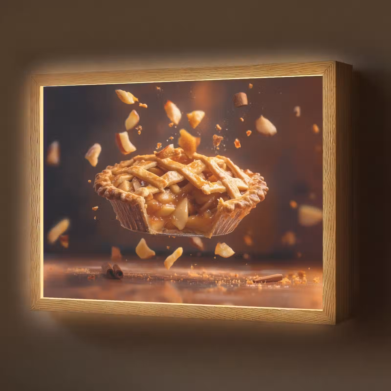 Lightbox - Wandlamp - Appel - Taart - Warm - Eten — 1