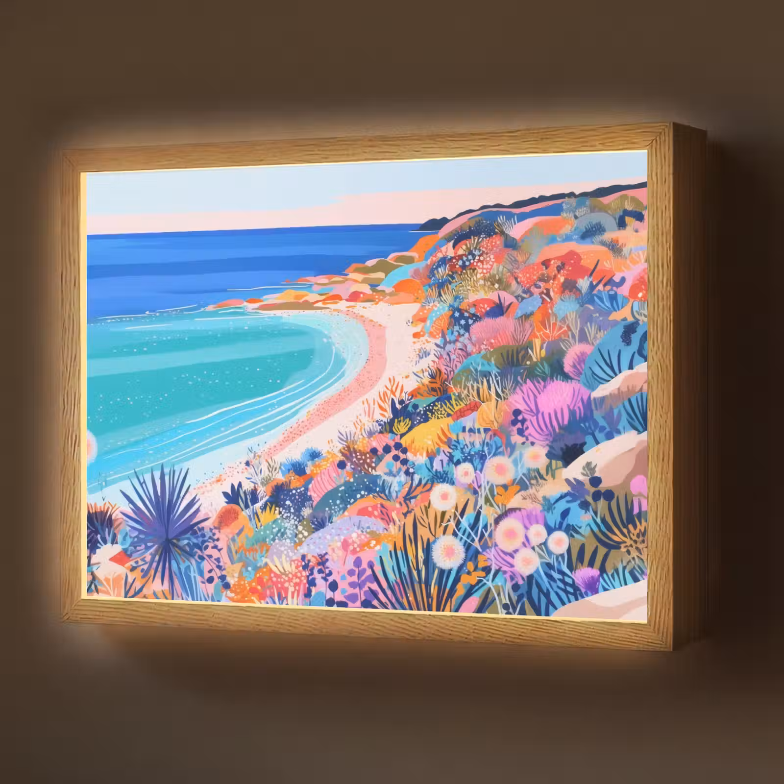 Lightbox - Wandlamp - Bloemenweide - Zee - Zomers — 1
