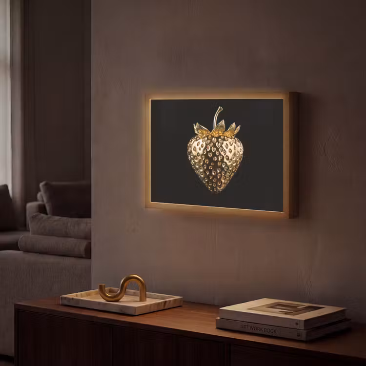 Lightbox - Wandlamp - Aardbei - Goud - Zwart - Chrome — 2