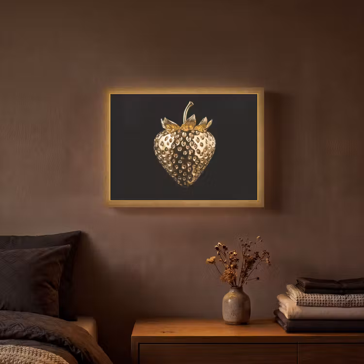 Lightbox - Wandlamp - Aardbei - Goud - Zwart - Chrome — 3