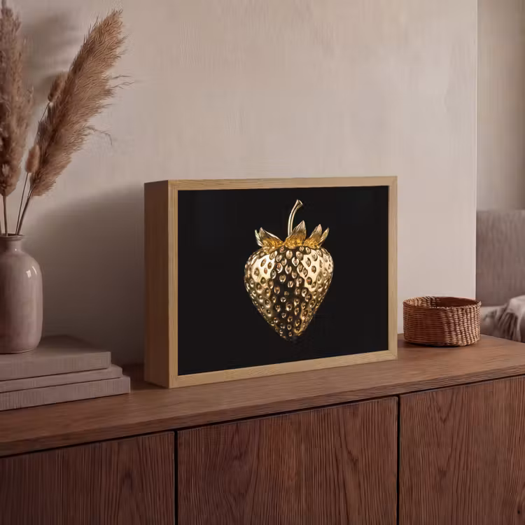 Lightbox - Wandlamp - Aardbei - Goud - Zwart - Chrome — 4