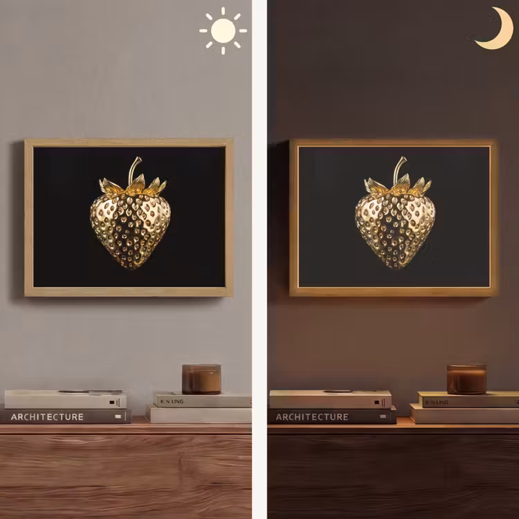 Lightbox - Wandlamp - Aardbei - Goud - Zwart - Chrome — 6
