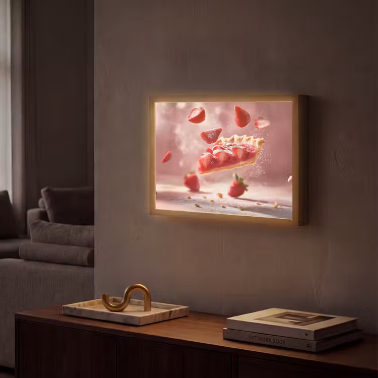 Lightbox - Wandlamp - Aardbei - Taart- Eten - Roze — 2