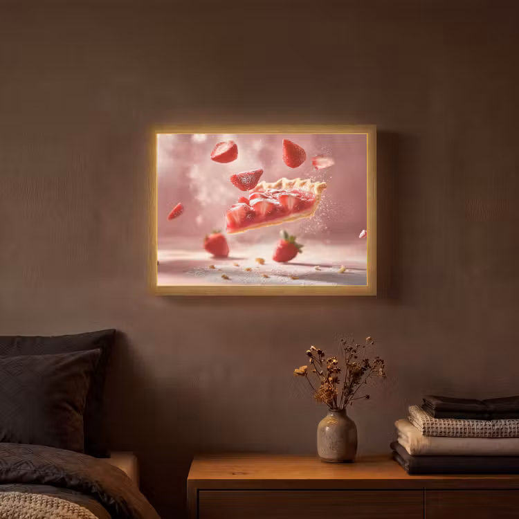 Lightbox - Wandlamp - Aardbei - Taart- Eten - Roze — 3