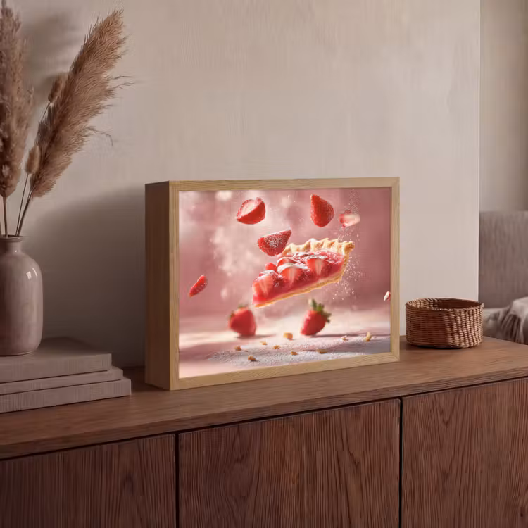 Lightbox - Wandlamp - Aardbei - Taart- Eten - Roze — 4