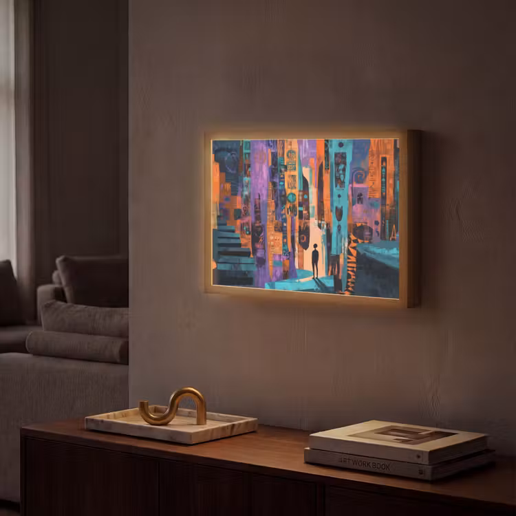 Lightbox - Wandlamp - Abstract - Figuren - Kleurrijk — 2
