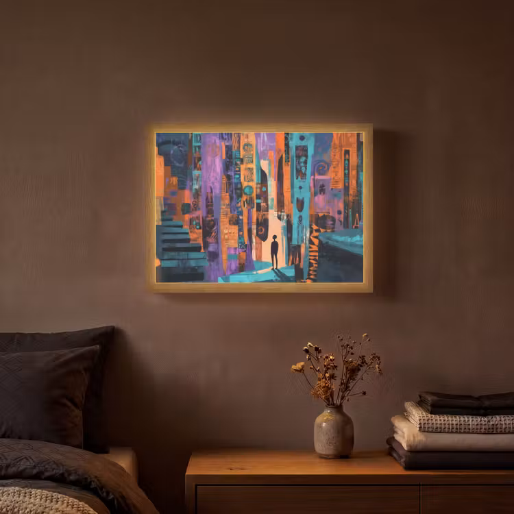 Lightbox - Wandlamp - Abstract - Figuren - Kleurrijk — 3