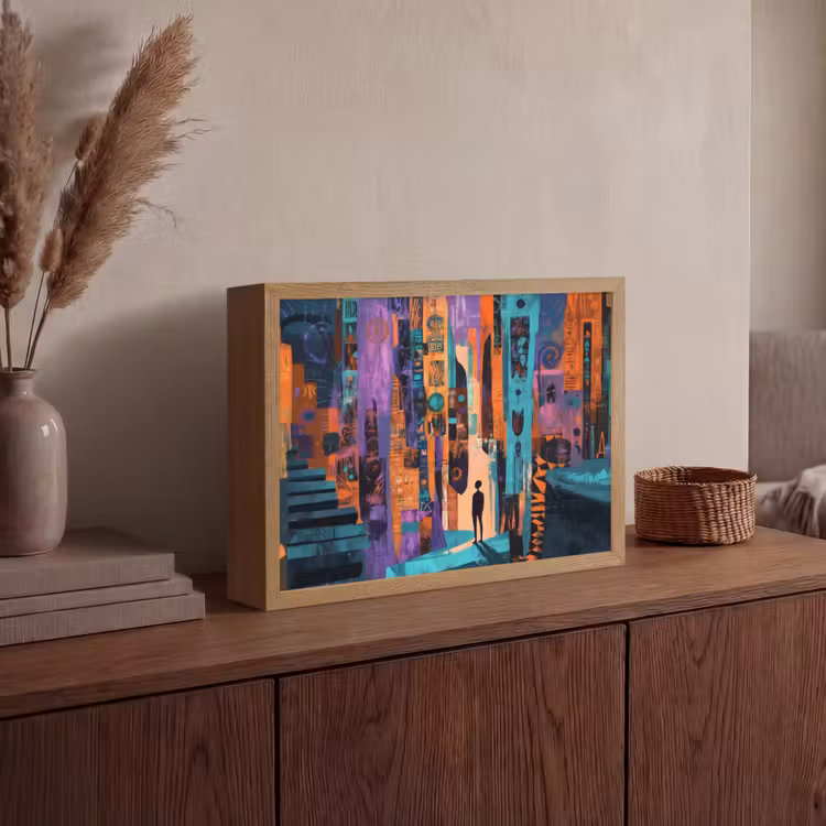 Lightbox - Wandlamp - Abstract - Figuren - Kleurrijk — 4