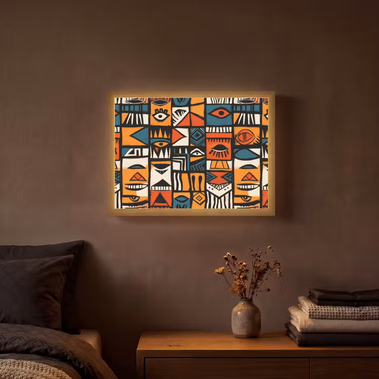 Lightbox - Wandlamp - Abstract - Gezichten - Mozaïek — 3