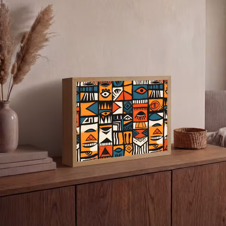 Lightbox - Wandlamp - Abstract - Gezichten - Mozaïek — 4
