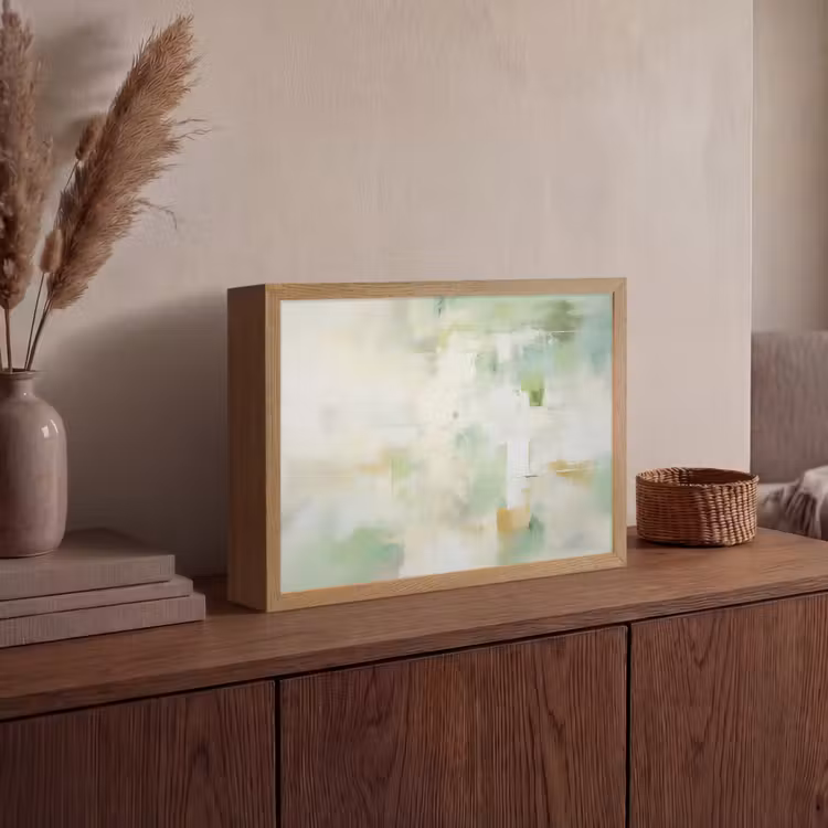 Lightbox - Wandlamp - Abstract - Kunst - Wit - Groen - Modern — 4
