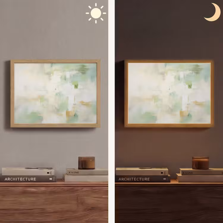 Lightbox - Wandlamp - Abstract - Kunst - Wit - Groen - Modern — 6