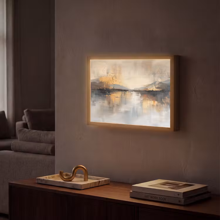 Lightbox - Wandlamp - Abstract - Modern - Beige - Aesthetic - Goud — 2