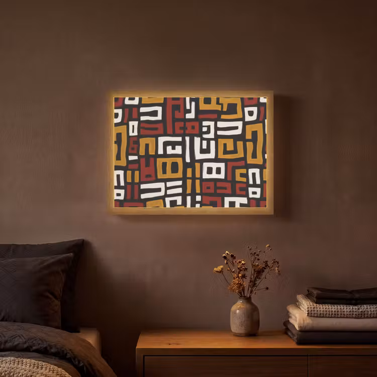 Lightbox - Wandlamp - Abstract - Patroon - Rood — 3