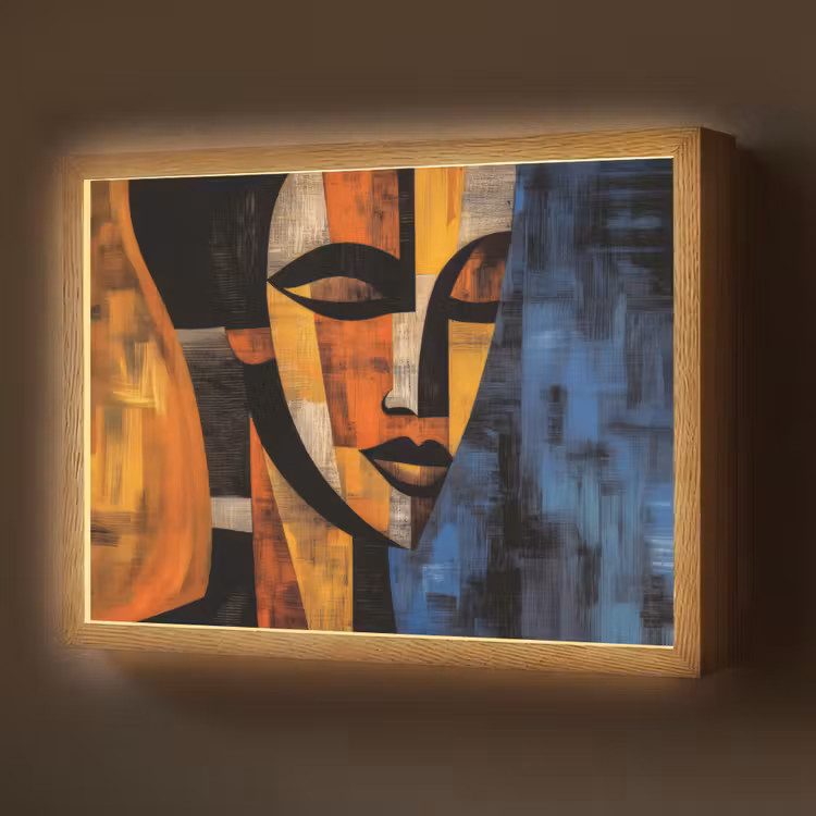 Lightbox - Wandlamp - Abstract - Portret - Kleurvakken — 1