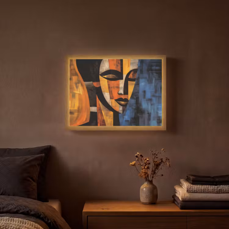 Lightbox - Wandlamp - Abstract - Portret - Kleurvakken — 3