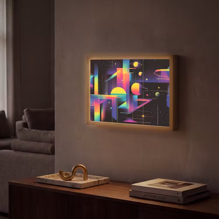 Lightbox - Wandlamp - Abstract - Vormen - Kleurrijk - Lijnen — 2