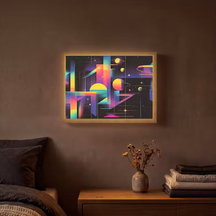 Lightbox - Wandlamp - Abstract - Vormen - Kleurrijk - Lijnen — 3