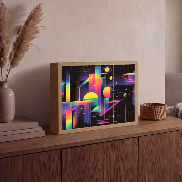 Lightbox - Wandlamp - Abstract - Vormen - Kleurrijk - Lijnen — 4