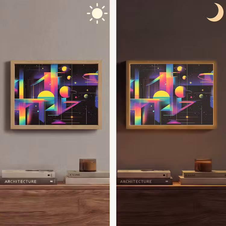 Lightbox - Wandlamp - Abstract - Vormen - Kleurrijk - Lijnen — 6