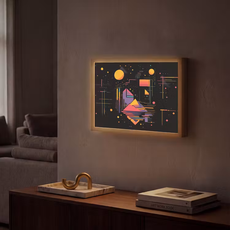 Lightbox - Wandlamp - Abstract - Vormen - Lijnen - Kleurrijk — 2